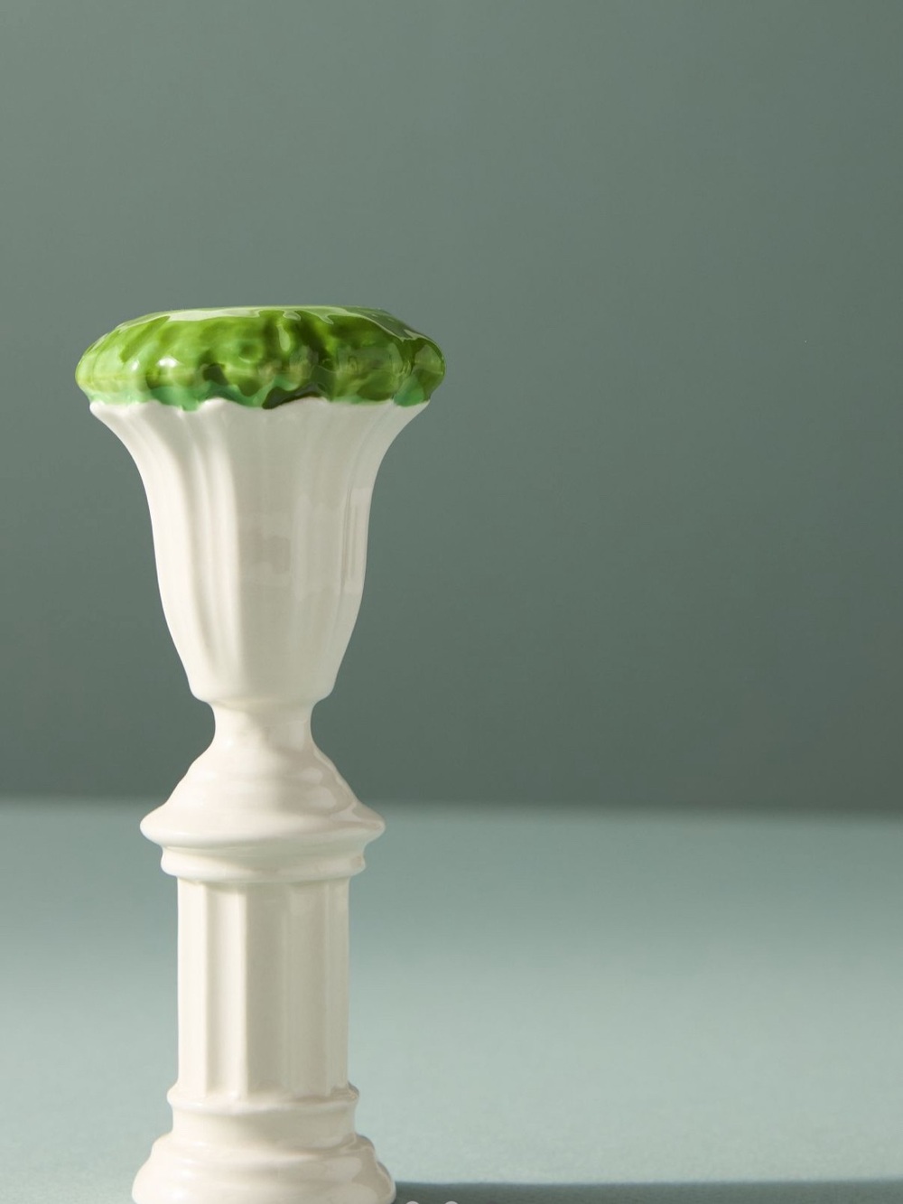 Anthropologie Topiary Stoneware Taper Candle Holder